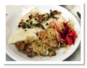 Pierogi & Marinated Chicken